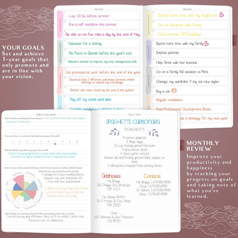 Legend Planner PRO Hourly Schedule - Weekly & Daily Organizer with Time Slots. Appointment Book Journal for Work & Personal, A4 (Rose Gold) - Image 5